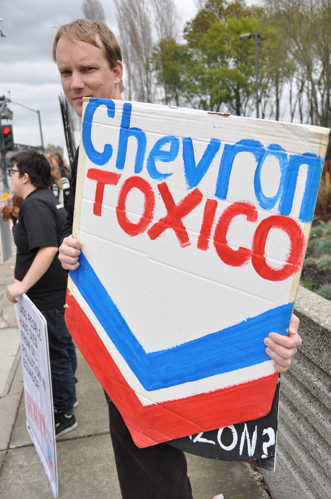 Chevron Protest by Rainforest Action Newtork