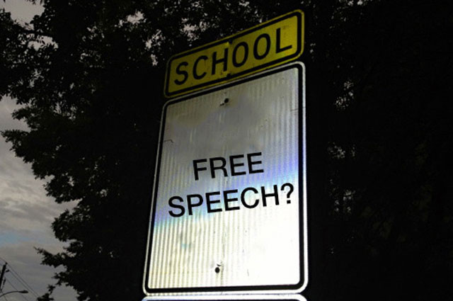 School Sign Free Speech