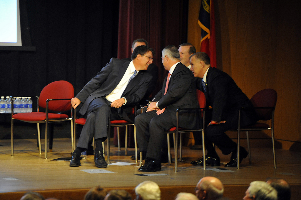 Gov. McCrory, NC DOT Sec. Tata, President Pro Tempore Berger, Speaker of the House Tillis at a NCDOT Event, Photo Courtesy of NCDOT (Flickr)