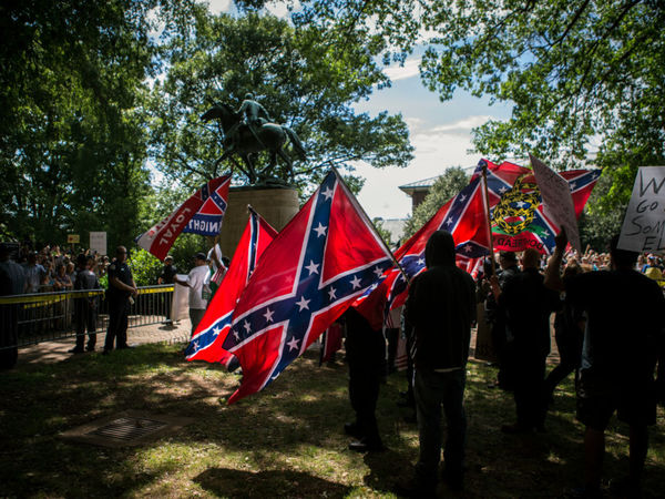 Ku Klux Klan Protests Planned Removal Of General Lee Statue From VA Park
